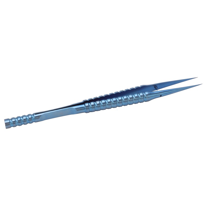 2 Pcs Fine Tipped Tweezers Straight Tip Bent Tip Titanium