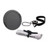 Lens Cap Side Pinch (52mm) + Lens Cap Holder + Nwv Direct Microfiber Cleaning Cloth for Canon EF-S 24mm f/2.8 STM