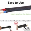 ETOPARS Expandable Braided Sleeving Wire Black Braided Sleeving Cable Tidy