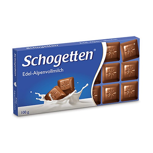 Schogetten Alpine Milk Chocolate Bar Candy Original German Chocolate 100g/3.52oz