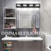 Aipsun 4 Lights Dimmable Modern Black Vanity Light Up and