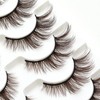 Vivis Brown False Eyelashes Cat Eye 3D Mink, 7 Pairs,