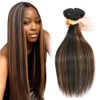Brown Bundles Human Hair Highlight Straight Bundles Ombre Human Hair