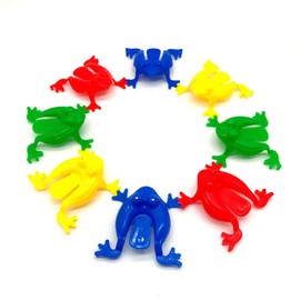 TOYMYTOY Frog Game Jumping Frogs Toy for Children Toddlers 24 Pieces (Random Colour)