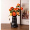 Elegant Black Metal Pitcher Vase, Farmhouse Galvanized Flower Vase, Rustic