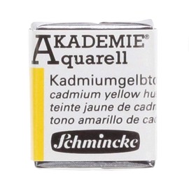 Schmincke AKADEMIE® Watercolor Fine Artist Watercolor Paints Cadmium Yellow Tone 16 224 044 Half Pan Watercolor Painting Vegan Watercolor