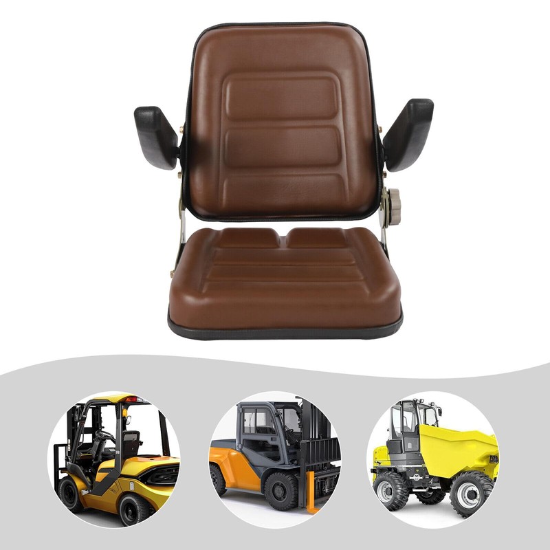 LS-01 Universal Tractor Seat W/Armrest Adjustable Backrest±50°For Dumper Forklift Mower