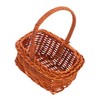 ABOOFAN Mini Rattan Basket with Handle Tiny Woven Flower Basket