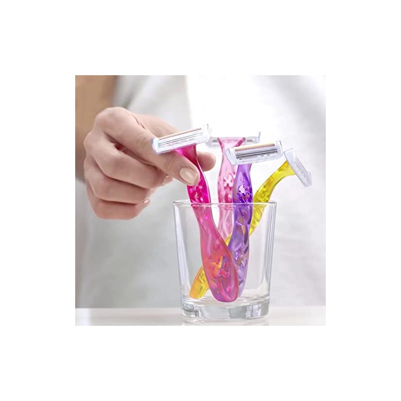 BIC Rastrillo Soleil Acero Inoxidable Mango Ergonómico Banda Lubricante con
