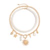 CRUSH CR Bohemian Pearl & Shell Choker Necklace Set -