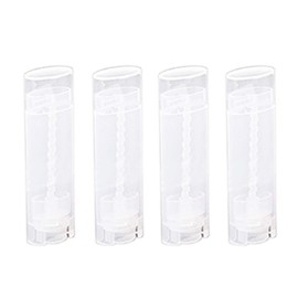 CTKcom 100 Pcs Oval Lip Balm Tubes With Lids, Empty Plastic Containers 5ml 5Gram, 100Pcs (Clear)