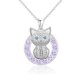 Birthday Gifts for Girls Cat Necklaces for Girls Cute Adjustable Birthday Gifts for Women Daughter Granddaughter Niece 16+2 Inches