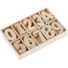 POFET Mixed Wooden 0-9 Numbers Unpainted DIY Decorations Kids Early