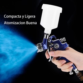 FECAMOS Pistola para Pintar, H-2000A Pistola para Pintar de Gravedad con Boquilla de 1mm Capacidad de La Regadera 125ml Pistola Pulverizadora de Pintura para Automotriz Muebles Aparatos Juguetes etc.