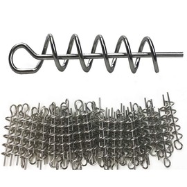 Hyamass - 50 pasadores de metal con cierre giratorio para pesca al aire última intervensión con manivela de anzuelo suave (42 mm)