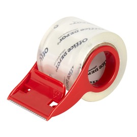 Office Depot® Brand Moving & Storage Packing Tape with Dispenser, 1.89" x 26.64 Yd, Crystal Clear