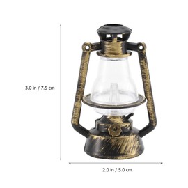 Miniature Lamp Lantern Light Up Dollhouse Miniature Decor Fairy Garden Ornaments for Doll House Fairy Garden Decor Scene Shooting Brown