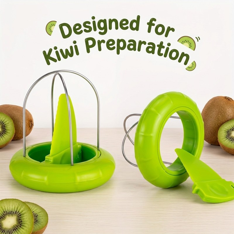 Kiwi Cutter and Peeler for Easy Fruit Preparation – Stainless