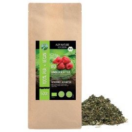 Organic Raspberry Leaves Cut (500 g), Organic Raspberry Leaf Tea, Raspberry Leaves from Controlled Organic Cultivation, Raspberry Leaves Tea 100% Natural, Raspberry Leaves Organic without Additives