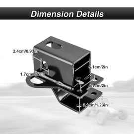 ROMELACK 2" Rear Towing Receiver Hitch Heavy Duty Steel Compatible with Honda Rincon Rancher Foreman Rubicon TRX420/500/520/650/680/700 2003-2025(No Drilling)