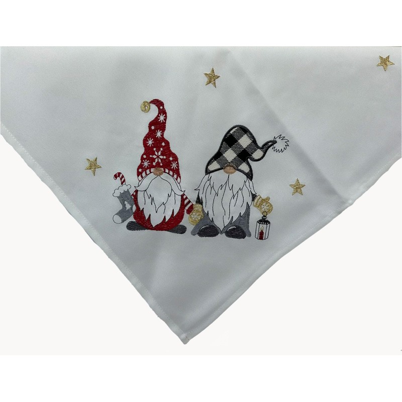 texpot Table Runner 40 x 140 cm Ecru with Embroidery
