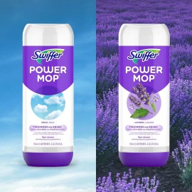 Swiffer PowerMop Floor Cleaning Solution with Fresh Scent, PowerMop Refills, Flo