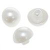 Yocimango Plastic ABS Mushroom Half Dome Button Buttons 15mm Pearl