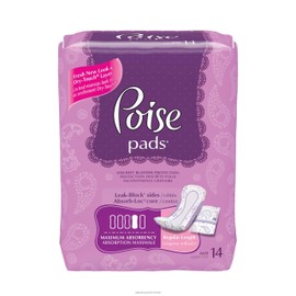 Kimberly Clark Poise Ultra with Side Shields, Superabsorbent, Discreet and Portable