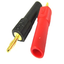 6 Pcs Banana Male to Female Plug 2mm to 4mm Socket Probe Adapter (Black + Red)