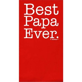 ThisWear Father's Day Gift Best Papa Ever Funny Apron for Kitchen BBQ Barbecue Cooking Baking Crafting Gardening Two Pocket Apron for Grandpa or Dad Apron Red