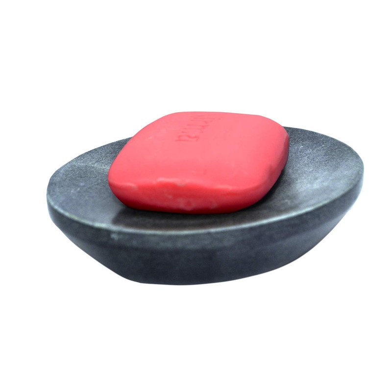 Indus Lifespace Handmade Indian Stone Soap Dish - Grey Soapdish