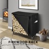 VIVOHOME 4ft Heavy Duty Indoor Outdoor Firewood Storage Log Rack