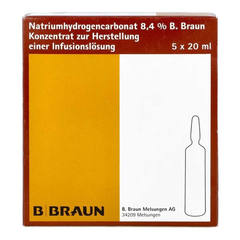 Sodium Hydrogen Carbonate B.Braun 8.4% Glass 5 x 20 ml