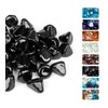 GRISUN Onyx Black Fire Glass Diamonds for Fire Pit, 1