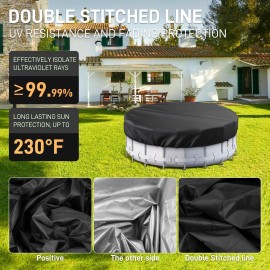 Pool Cover Round Winter Pool Cover Safety Heavy Duty Swimming Cover for Above Ground Pool