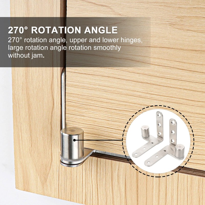 VILLCASE 2 Pieces Stainless Steel Heavy Duty Pivot Door Hinges