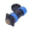 IP68 Waterproof Power Connector Male Female Square 4 Hole Aviation
