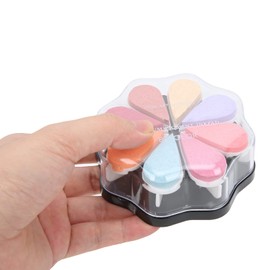 Tnfeeon 8 Colors Petal Shape Finger Ink Stamp Pad,Creativity Color Box Pigment Option Pad Rainbow Rubber Ink Pad for Card Making Scrapbook Painting(Soft)