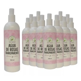 Productos Mart Mexico Agua De Rosas Transparente Hidratante Facial (500ml) 12 Pack Momento De Aplicación Día/noche Tipo De Piel Todo Tipo De Piel