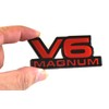 1pc V6 Magnum Emblems Fender Door Nameplate 3D Badge Stickers