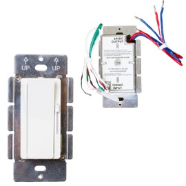 24v LED dimmable Driver and dimmer Switch 2 in 1 Wall Rocker, 160w (2X 80w Channels) Class 2 UL Listed 120v AC to DC 24v Compatible with Most Junction Box for LED Strip Tape Lights