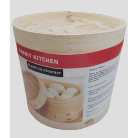 10" Bamboo Steamer Set w/Bamboo Tong