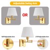 Affsure Bedside Wall Mount Light with Dimmable Switch, Swing Arm