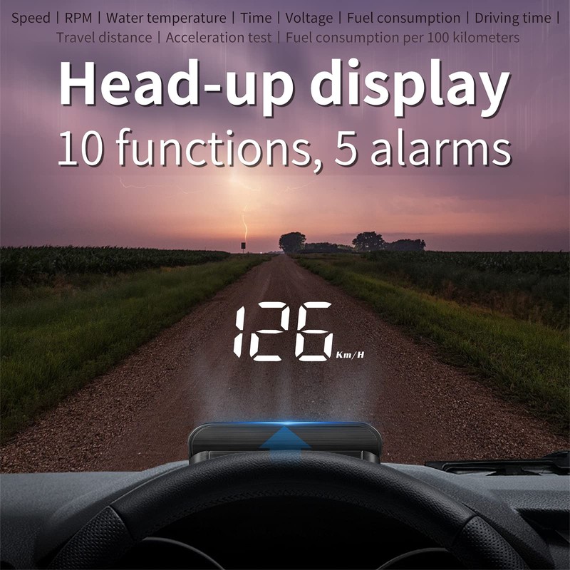 wiiyii HUD Car Head Up Display,GPS speedometer for car with