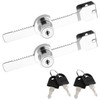 Waziaqoc 2PCS Sliding Glass Door Ratchet Lock with Chrome Finish,