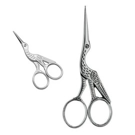 Embroidery Scissors, Small Crane Sewing Scissors, Stainless Steel, Vintage Style, Suitable for Embroidery, Needlework, Sewing, DIY Crafts and Daily Use by Sizler Beauty (3.6inch) (Silver)