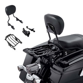 TCMT Black 4 Point Docking Kit Sissy Bar Backrest Luggage Rack Docking Kit Fit For Harley Touring FLHX 09-13