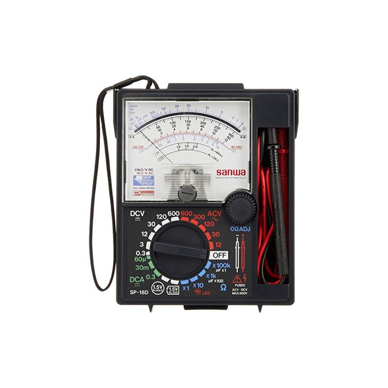SANWA SP18D-P Analog Multi Tester, Blister Pack