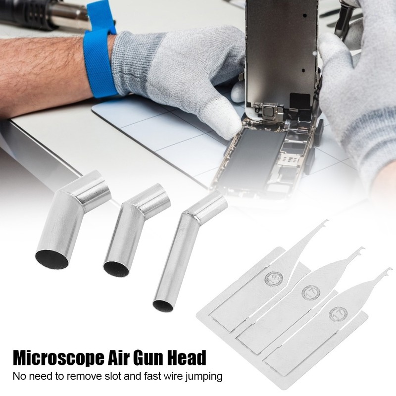 Microscope Welding Nozzle Electronic Repairing Bending Hot Air Gun Head
