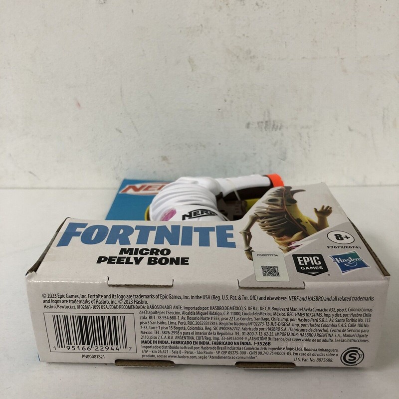 NERF Microshots Micro Peely Bone Dart Blaster Toy